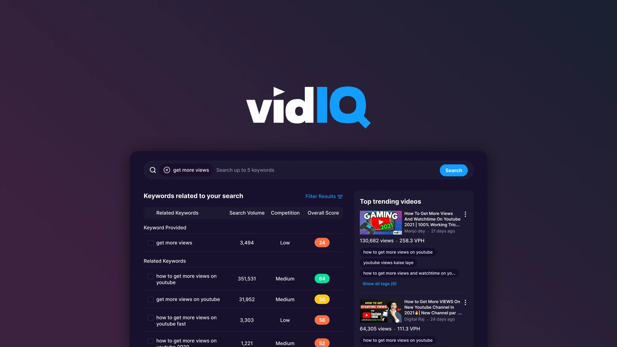 VidIQ Website